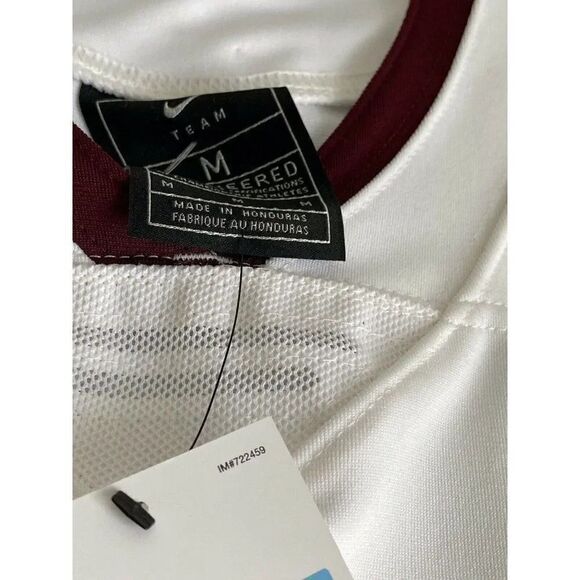 Nike Vapor Untouchable Football Practice Jersey White Maroon Men’s Sz M NWT - Picture 3 of 9